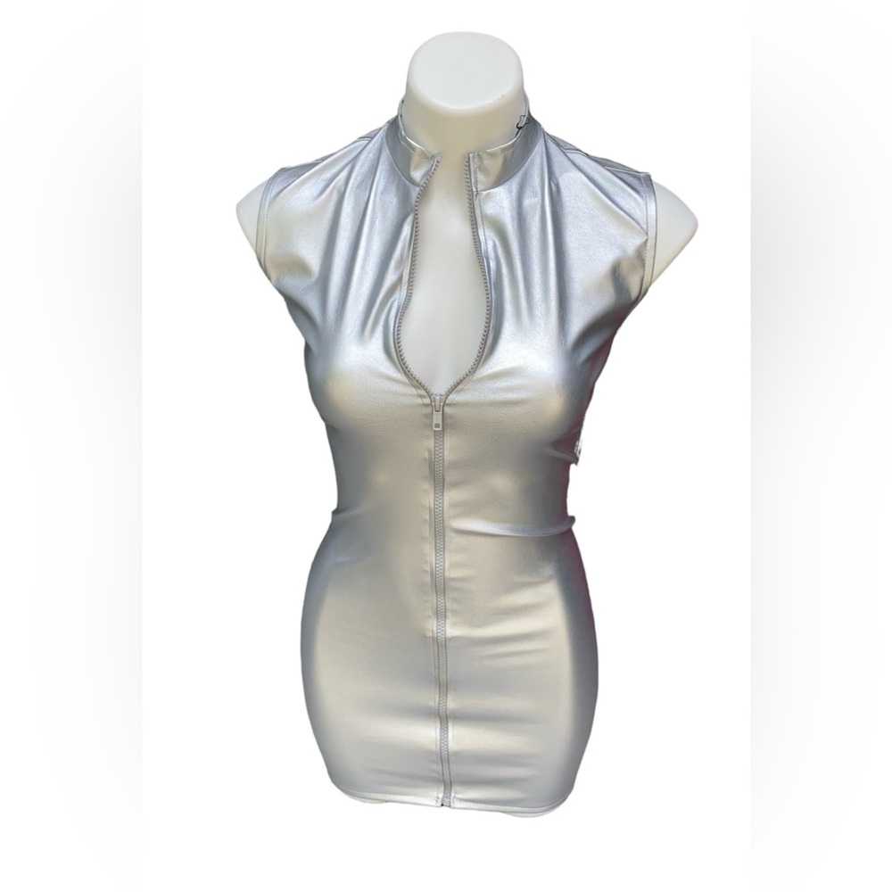 Handmade metallic dress